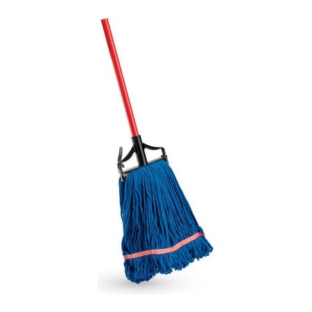 Libman Libman Commercial Large 20 oz. Blue Blended Wet Mop w/Quick-Change Handle, 6/Pack - 781
